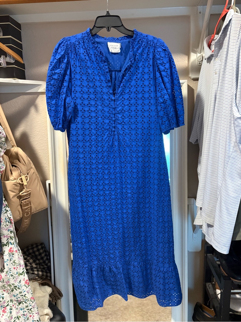 Tuckernuck Cobalt Eyelet Midi Dress